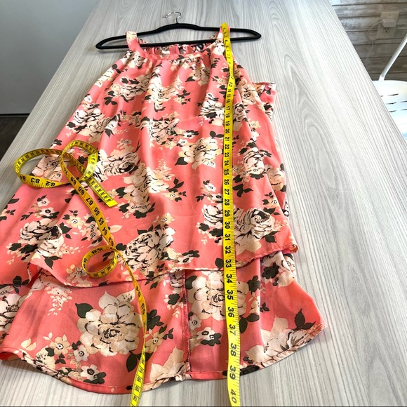 LIKE NEW! Torrid coral floral hi-lo georgette tank top 5X - Picture 8 of 11